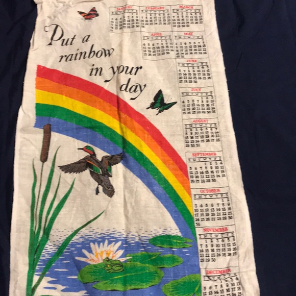 Other - VINTAGE LINEN CALENDAR TEA TOWEL, YEAR 1982